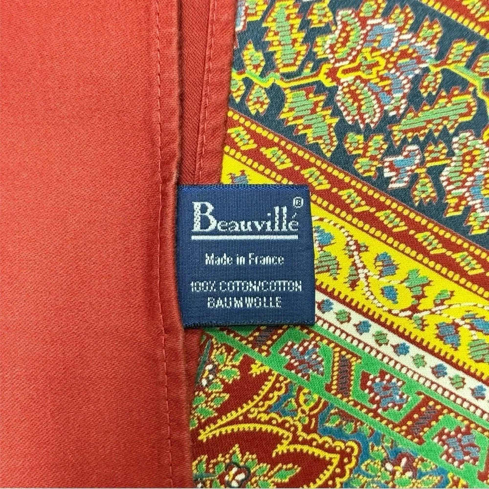 BEAUVILLE FEUILLES DE VIGNE TABLECLOTH‎ FALL Made in France Sz 53”x53”